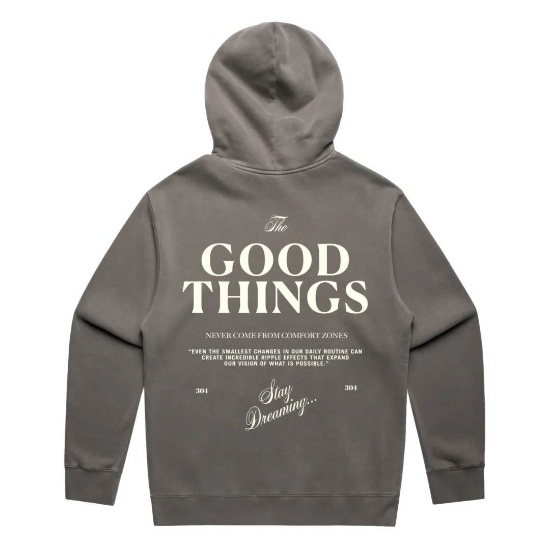 304 Womens Good Things Hoodie Faded Grey