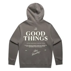 304 Womens Good Things Hoodie Faded Grey