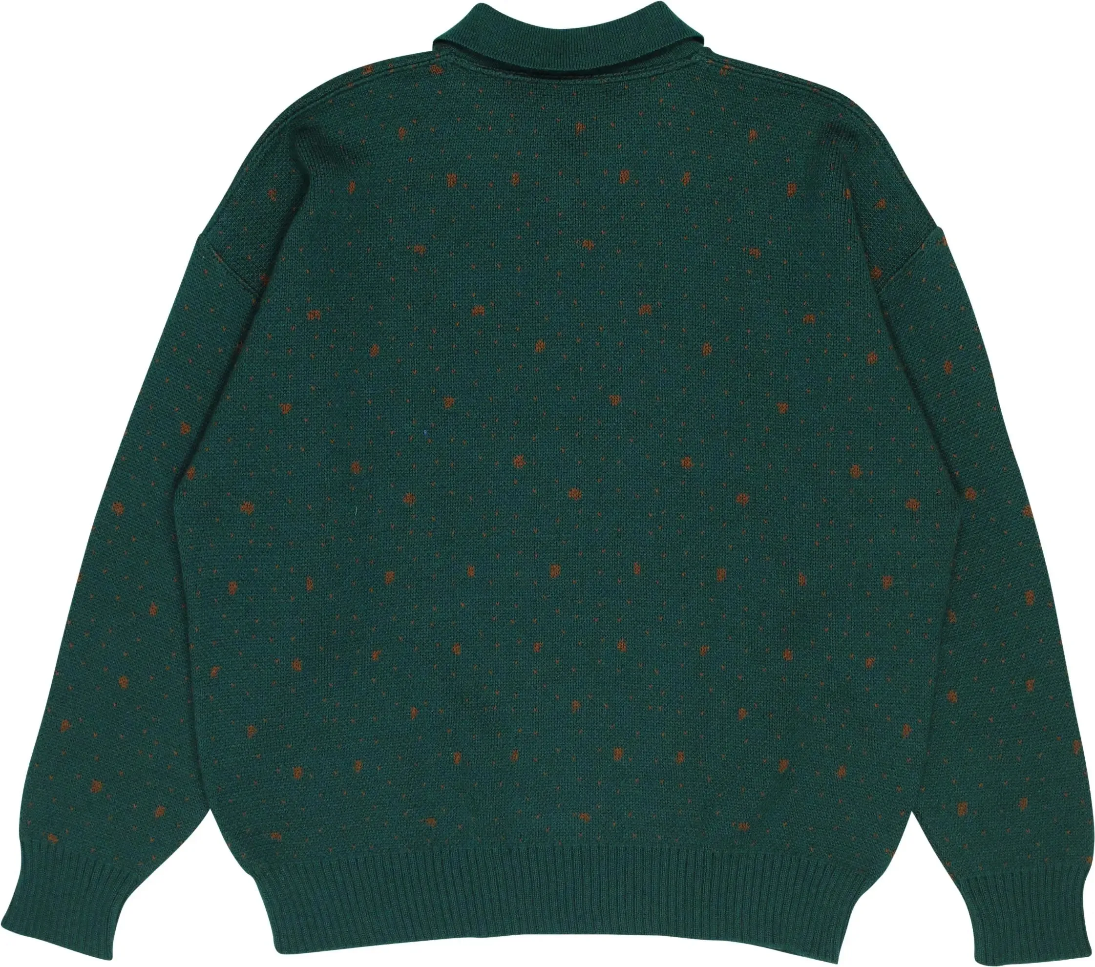 80s Green Polo Equestrian Wool Sweater