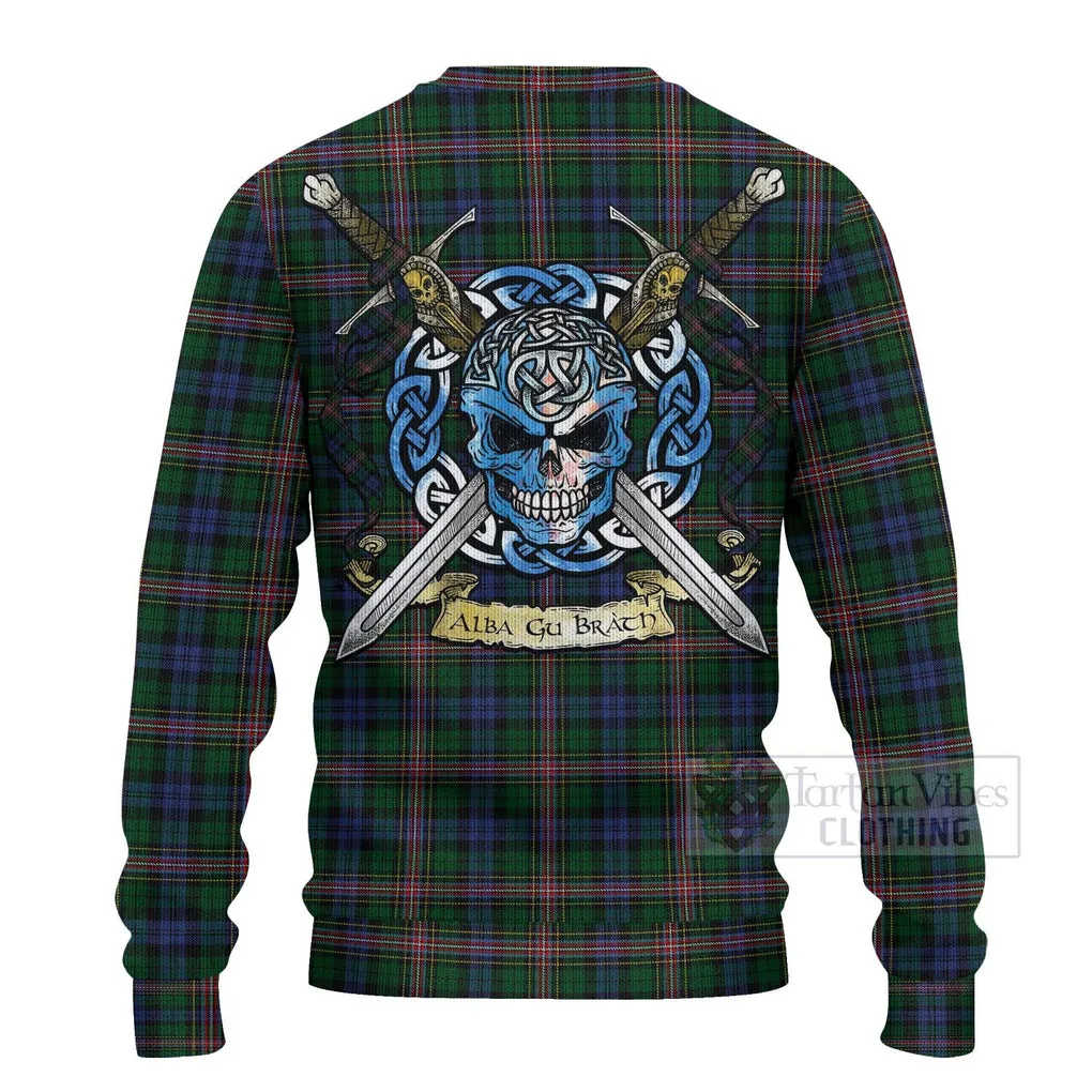 Allison Tartan Ugly Sweater with Family Crest Celtic Skull Style