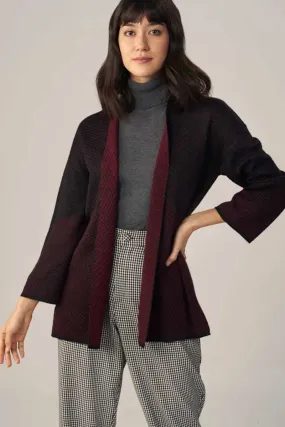 Alpaca Reversible Kimono Jacket - open