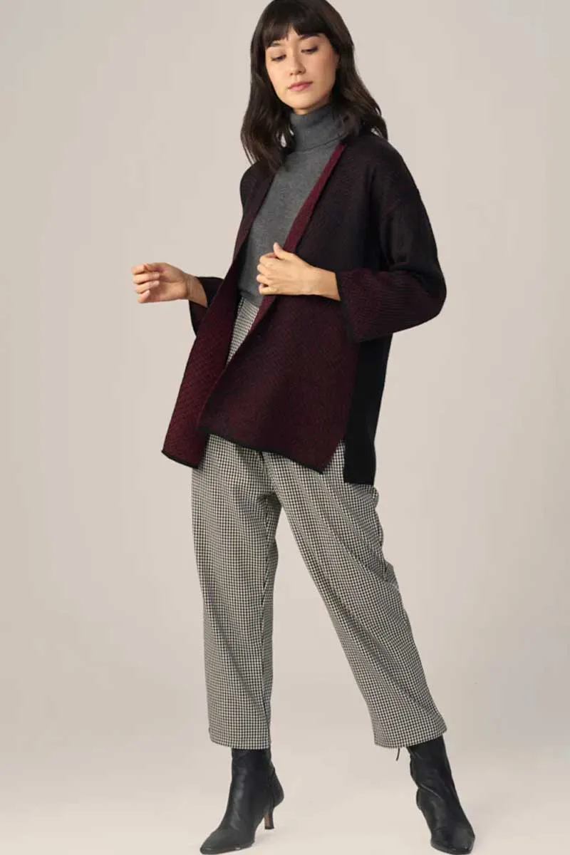 Alpaca Reversible Kimono Jacket - open