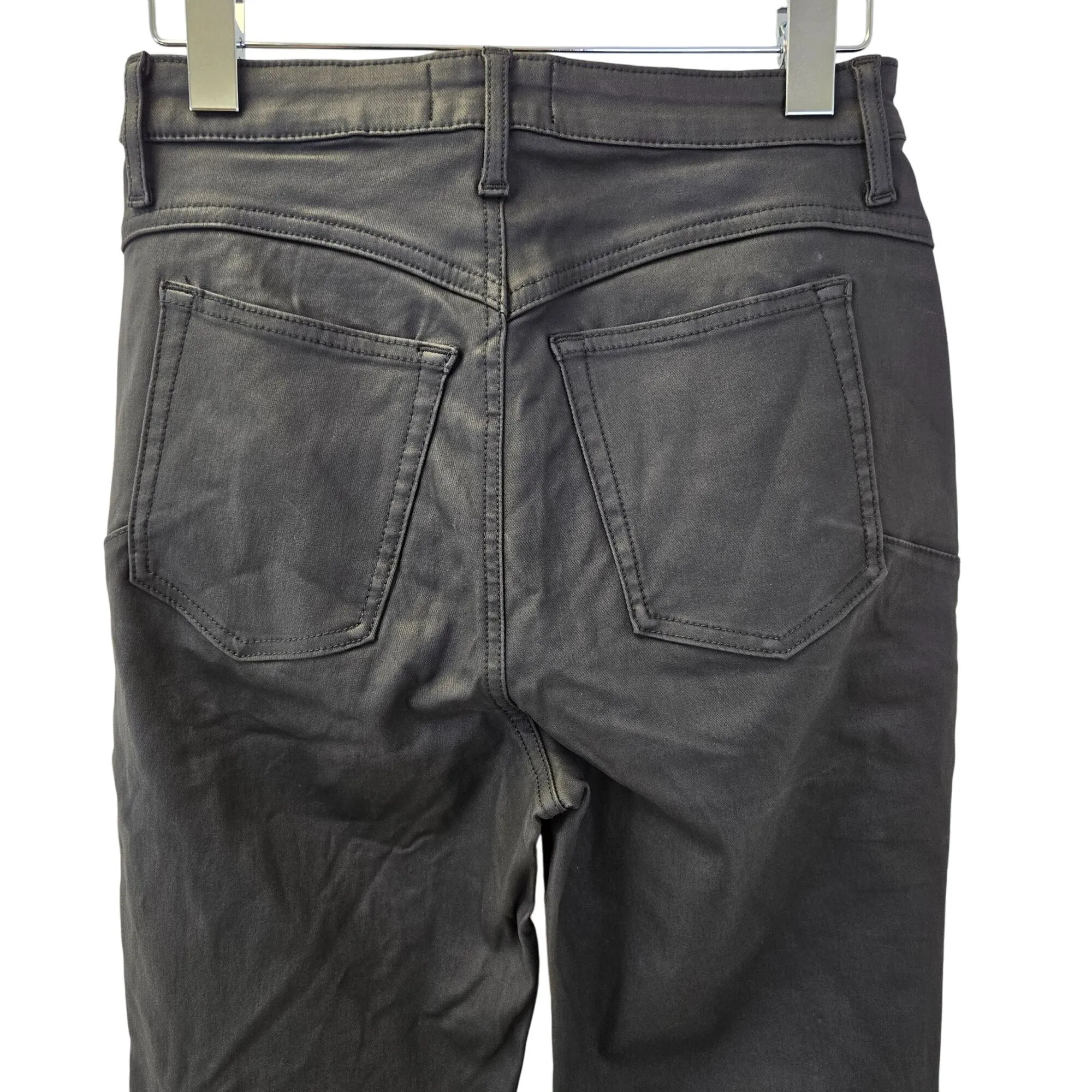 ASOS Black Coated High Rise Flare Jeans Size 28