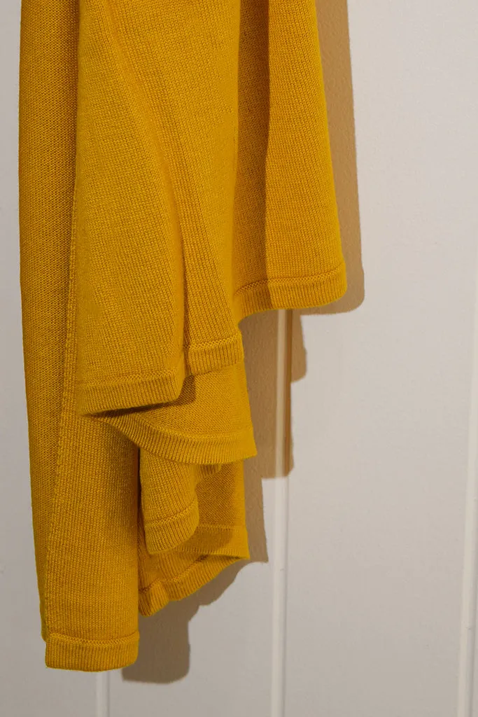 Bamboo & Recycled Cashmere Wool Travel Wrap - Mustard