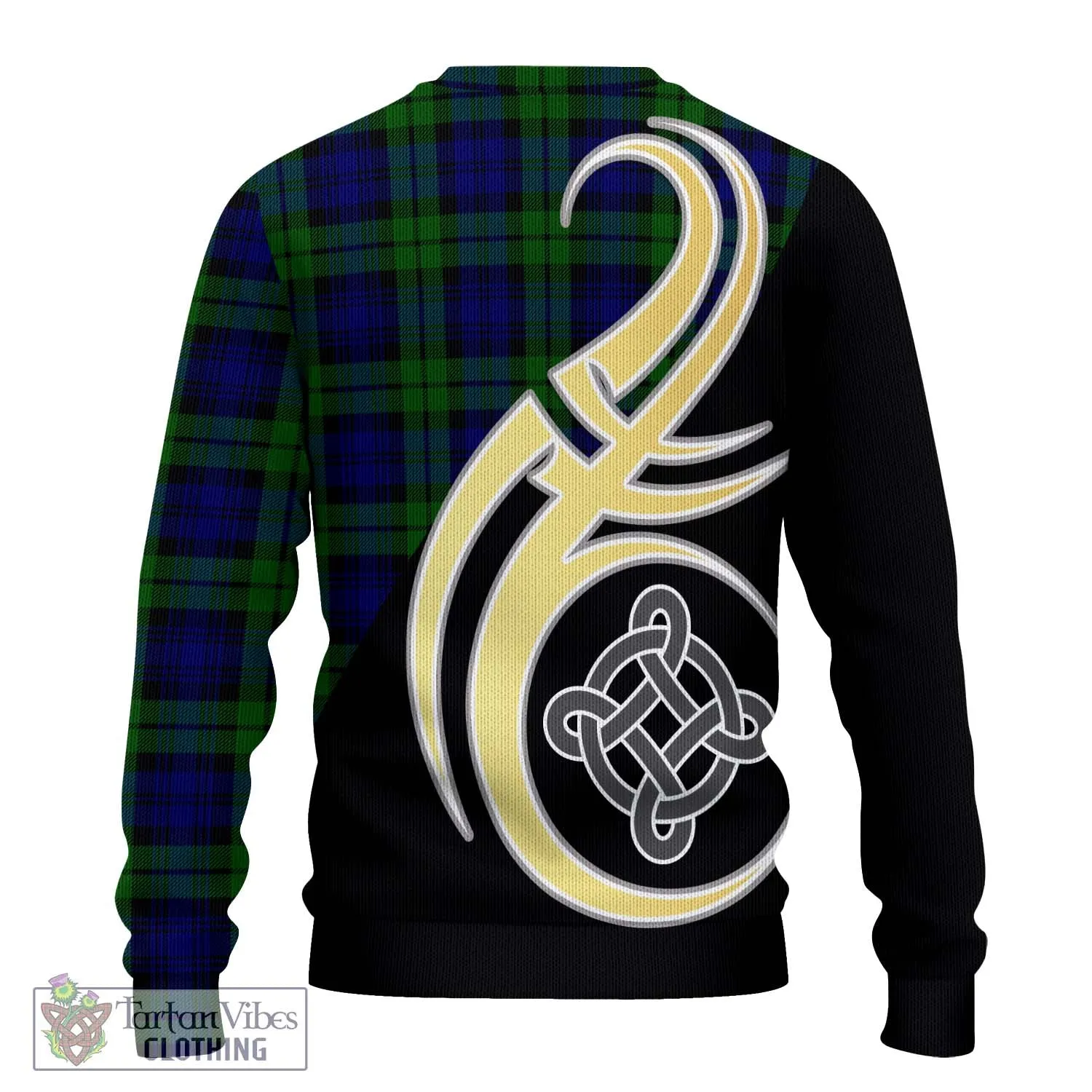 Bannatyne Tartan Ugly Sweater with Family Crest and Celtic Symbol Style