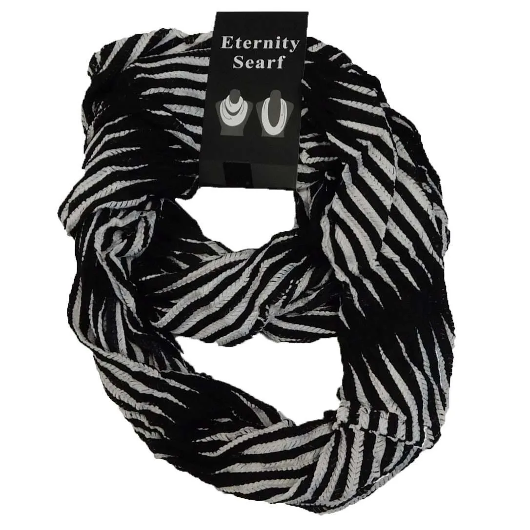 Black and White Infinity Scarf