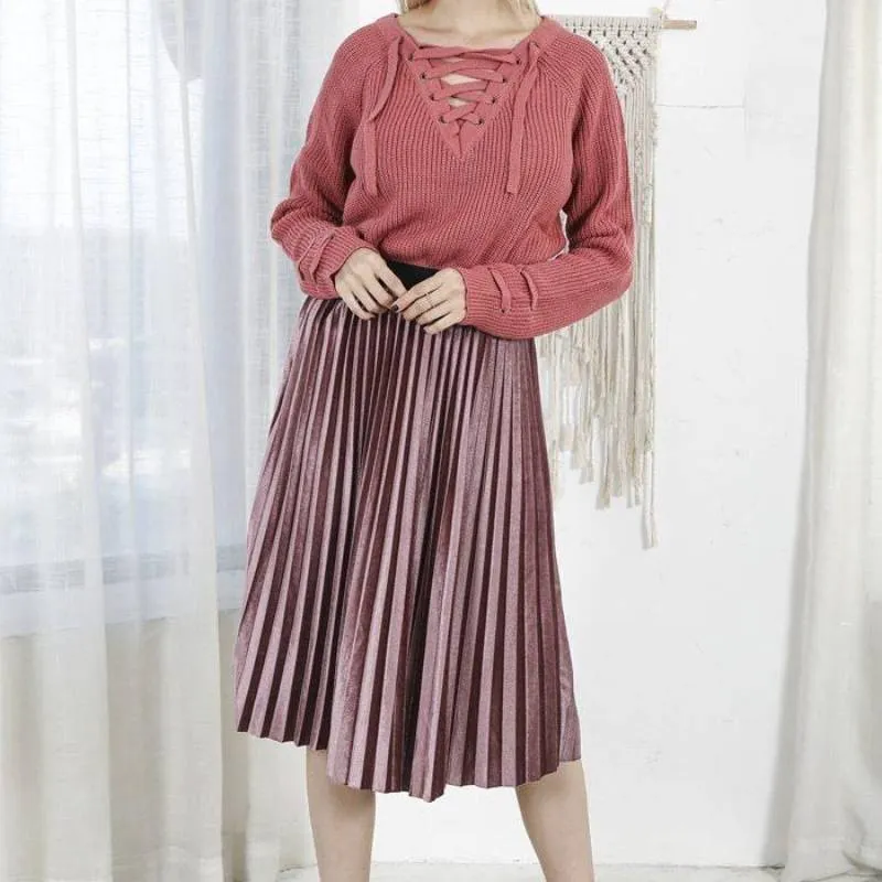 Bohemian Skirt - Velvet High Waisted