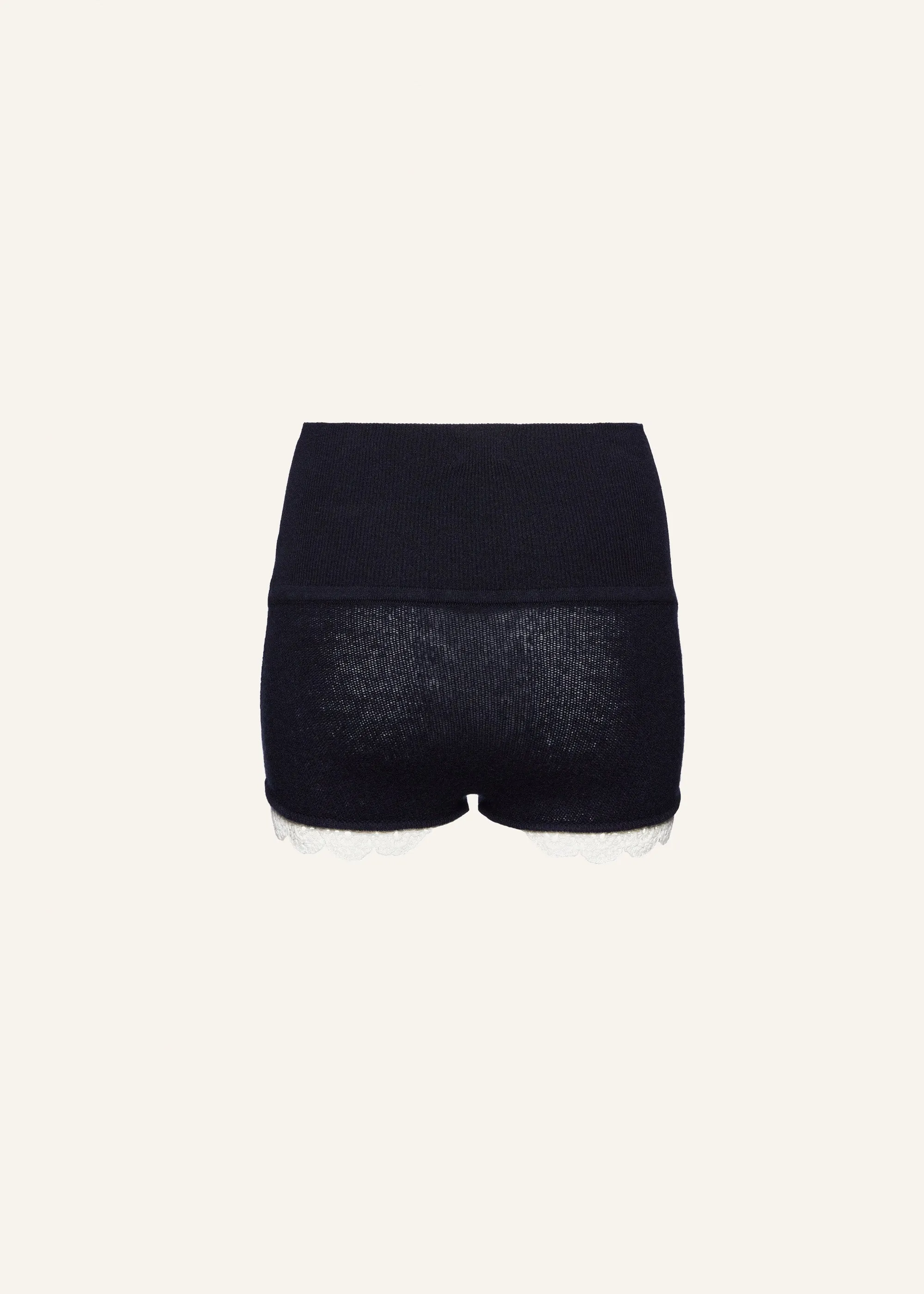 Cashmere knit shorts in navy