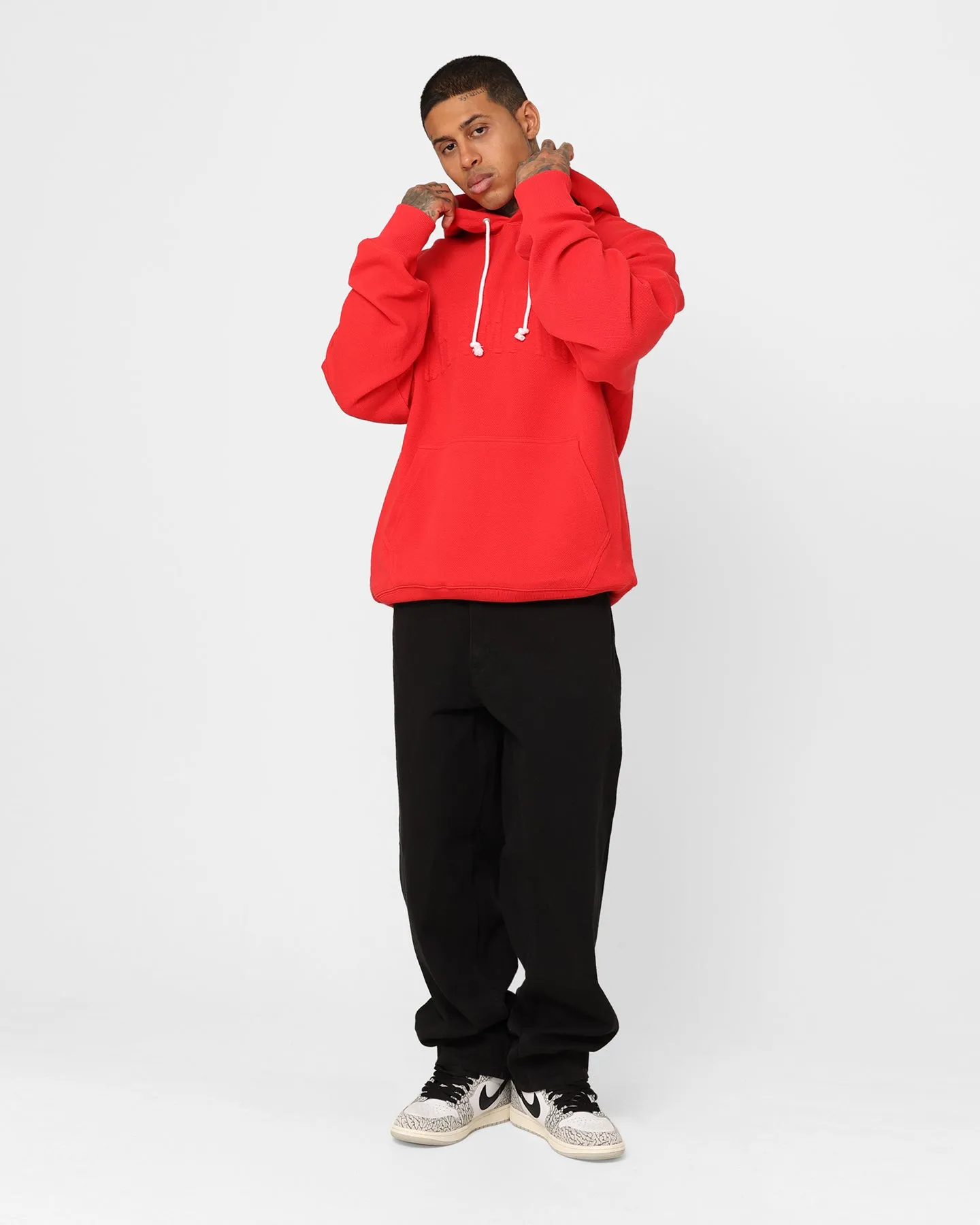 Champion Lifestyle Jacquard Twill Hoodie Scarlet
