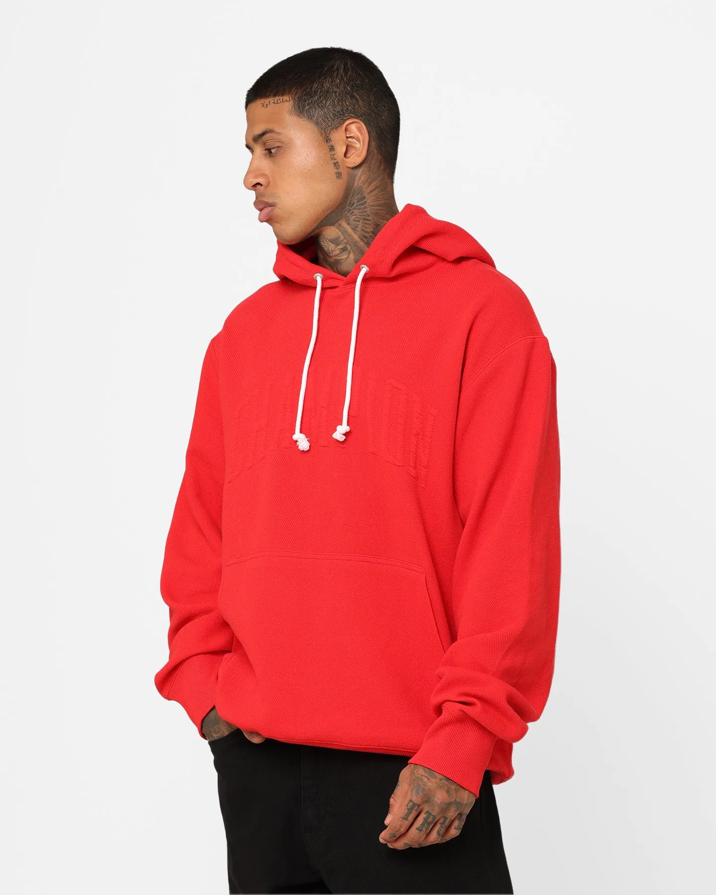 Champion Lifestyle Jacquard Twill Hoodie Scarlet