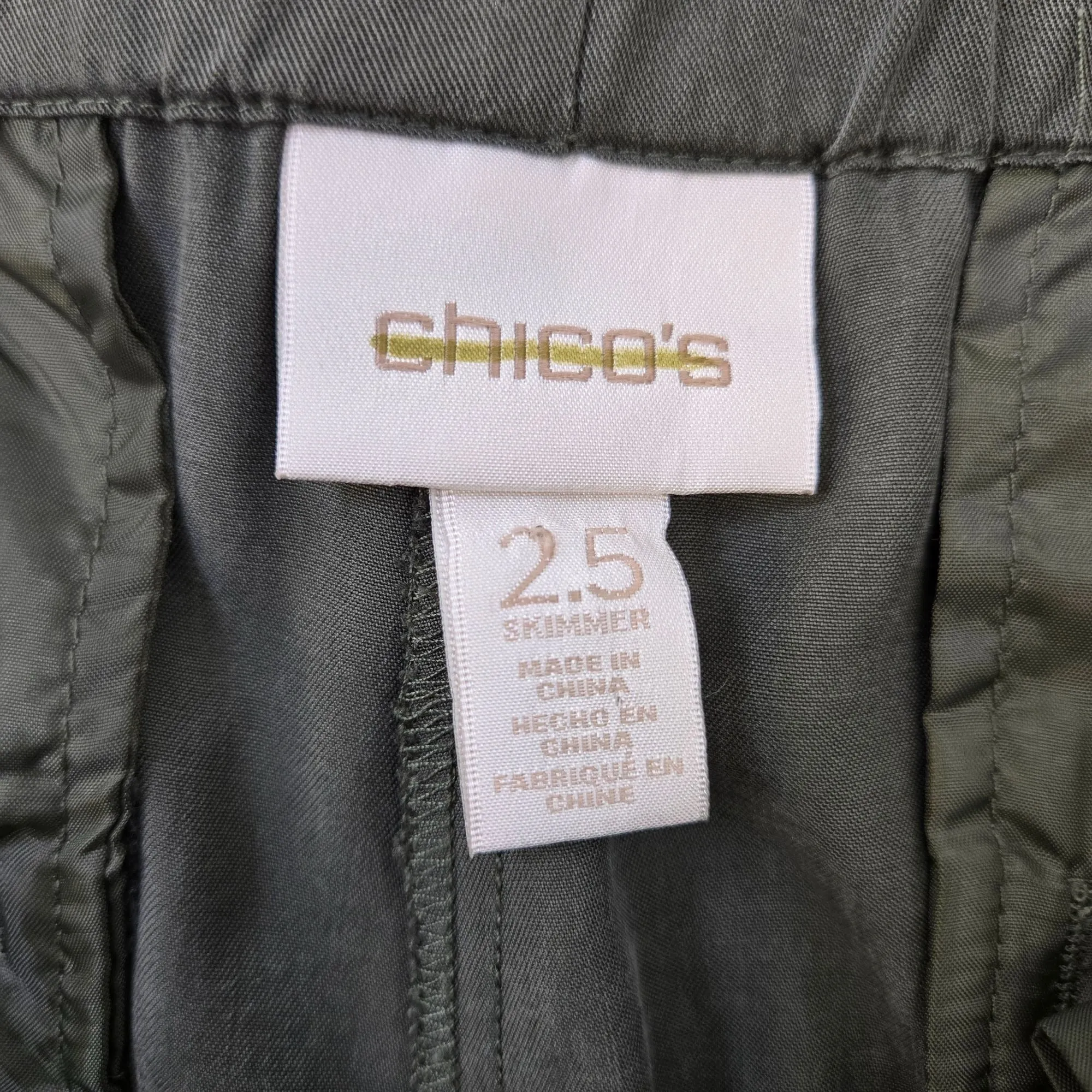 Chico's 100% Tencel Lyocell Cropped Skimmer Pants Size Chico's 2.5/Large