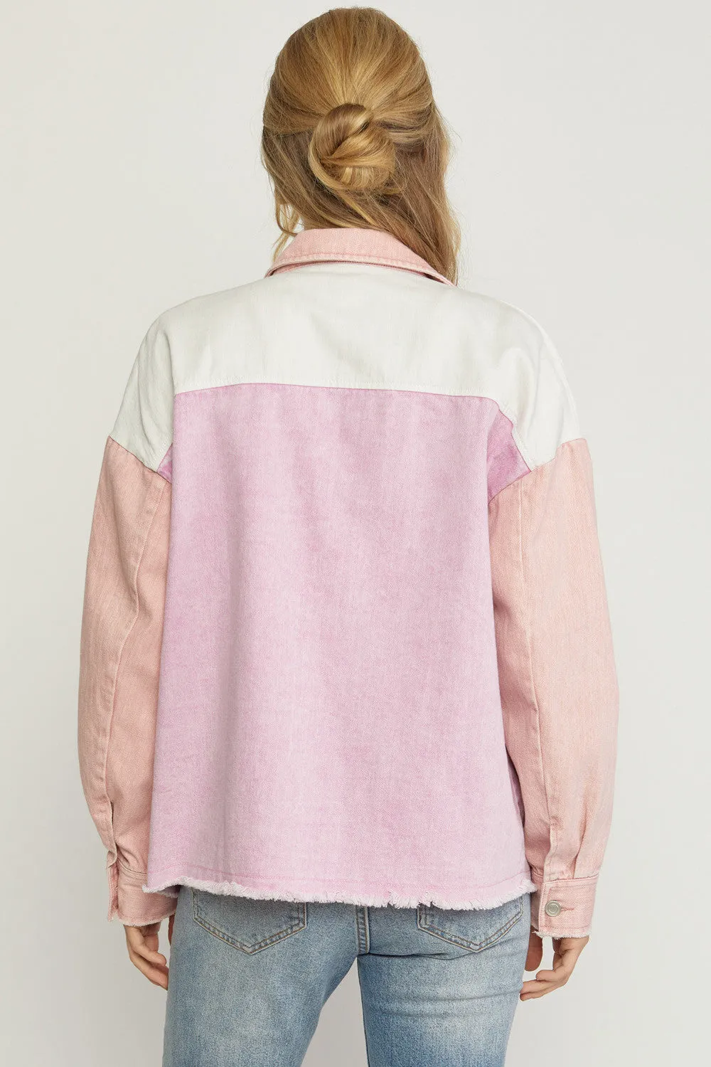 Colorblock Denim Jacket