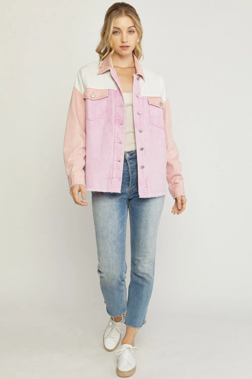 Colorblock Denim Jacket
