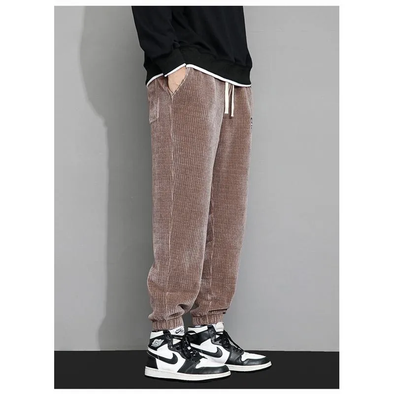 Corduroy Loose Fit Trendy Tapered Sweatpant