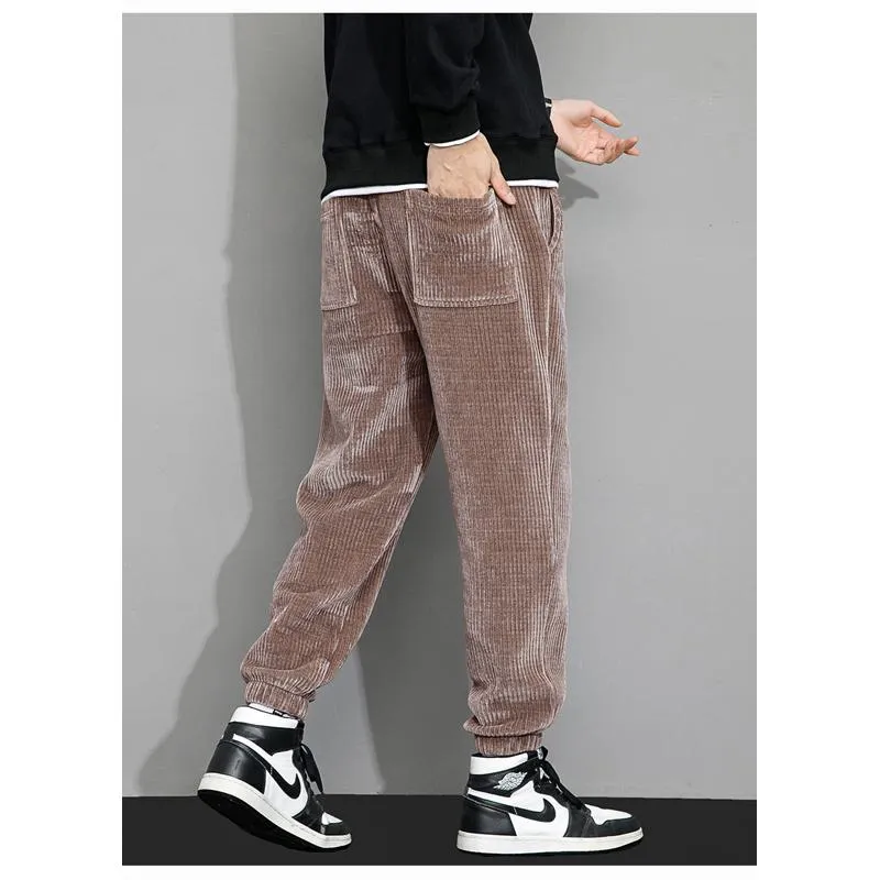Corduroy Loose Fit Trendy Tapered Sweatpant