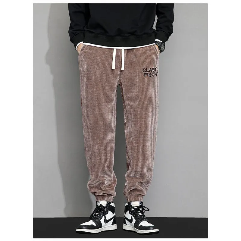 Corduroy Loose Fit Trendy Tapered Sweatpant