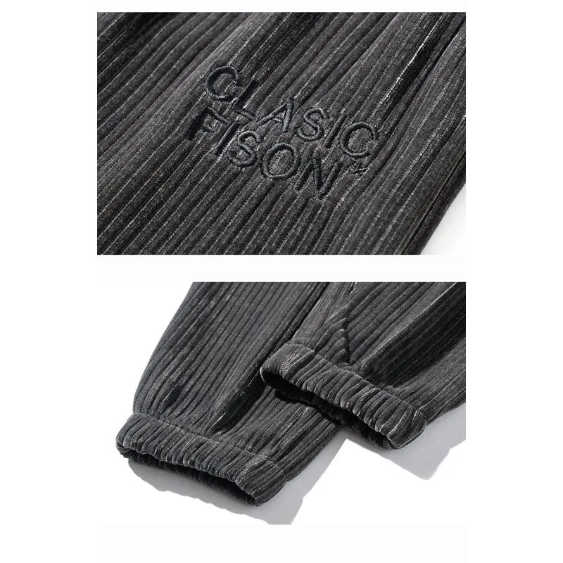 Corduroy Loose Fit Trendy Tapered Sweatpant