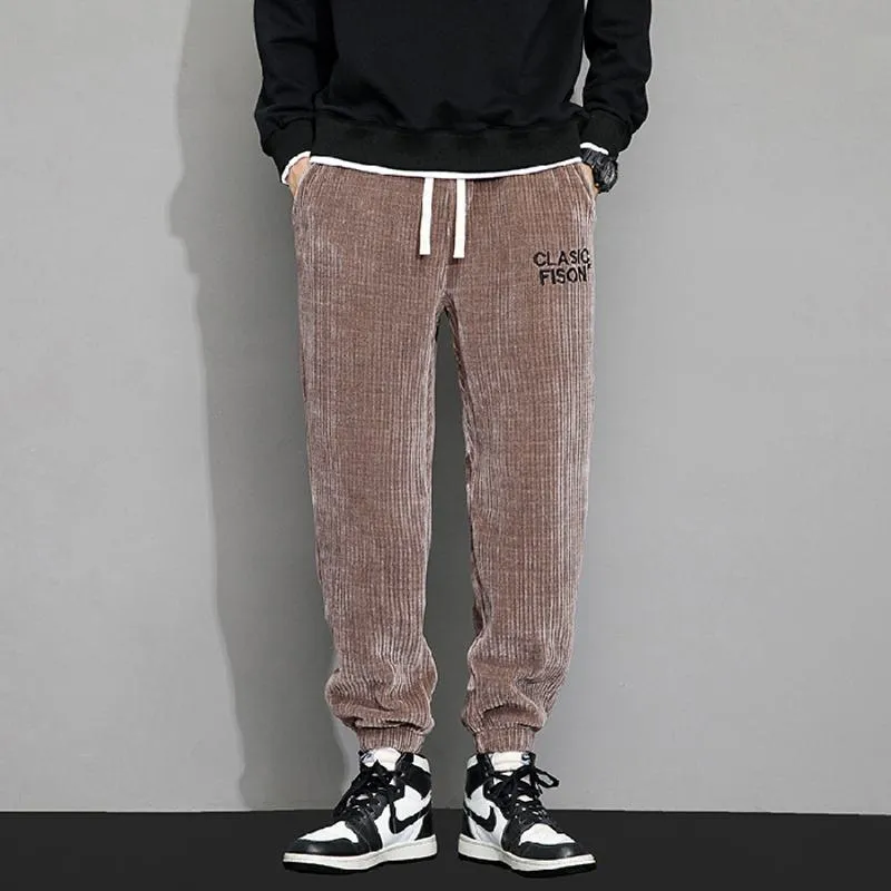 Corduroy Loose Fit Trendy Tapered Sweatpant