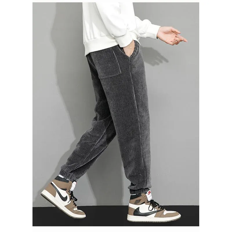 Corduroy Loose Fit Trendy Tapered Sweatpant