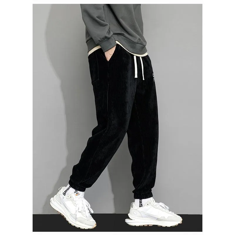 Corduroy Loose Fit Trendy Tapered Sweatpant