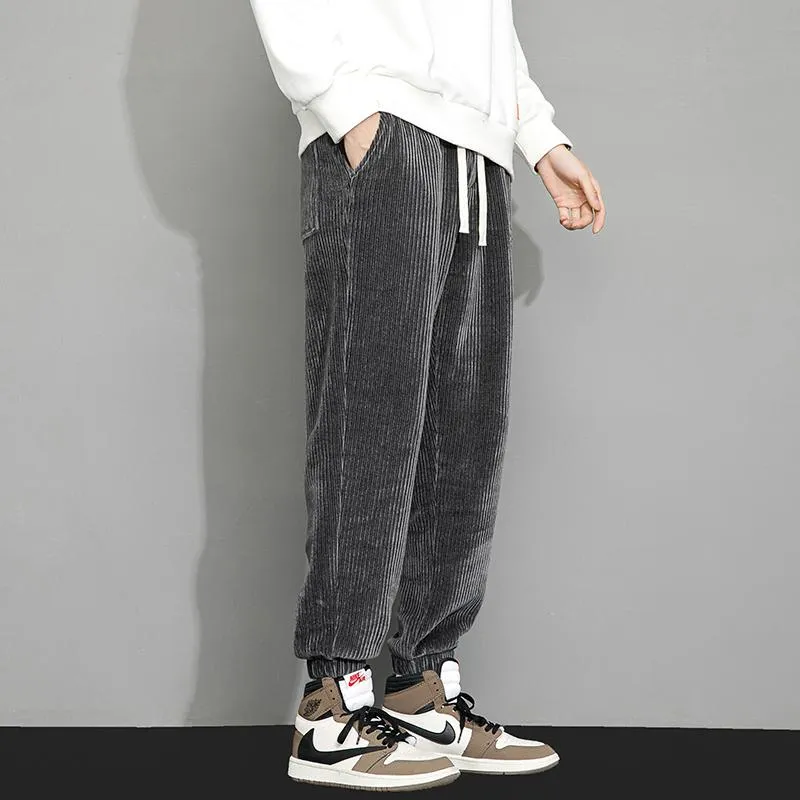 Corduroy Loose Fit Trendy Tapered Sweatpant