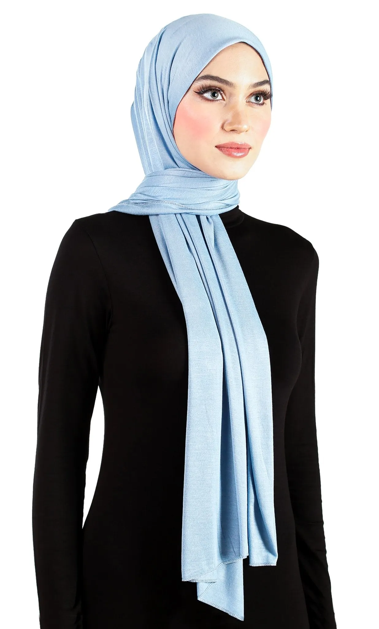 Cotton Jersey Hijab Extra Long Soft Stretchy Shawl 78" x 30" Rectangle