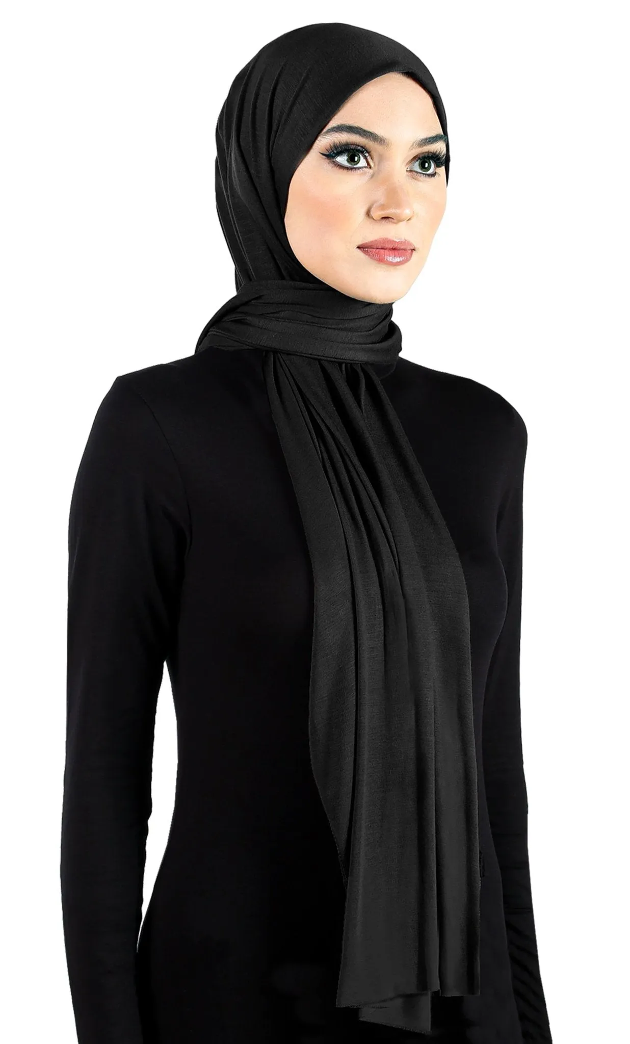 Cotton Jersey Hijab Extra Long Soft Stretchy Shawl 78" x 30" Rectangle