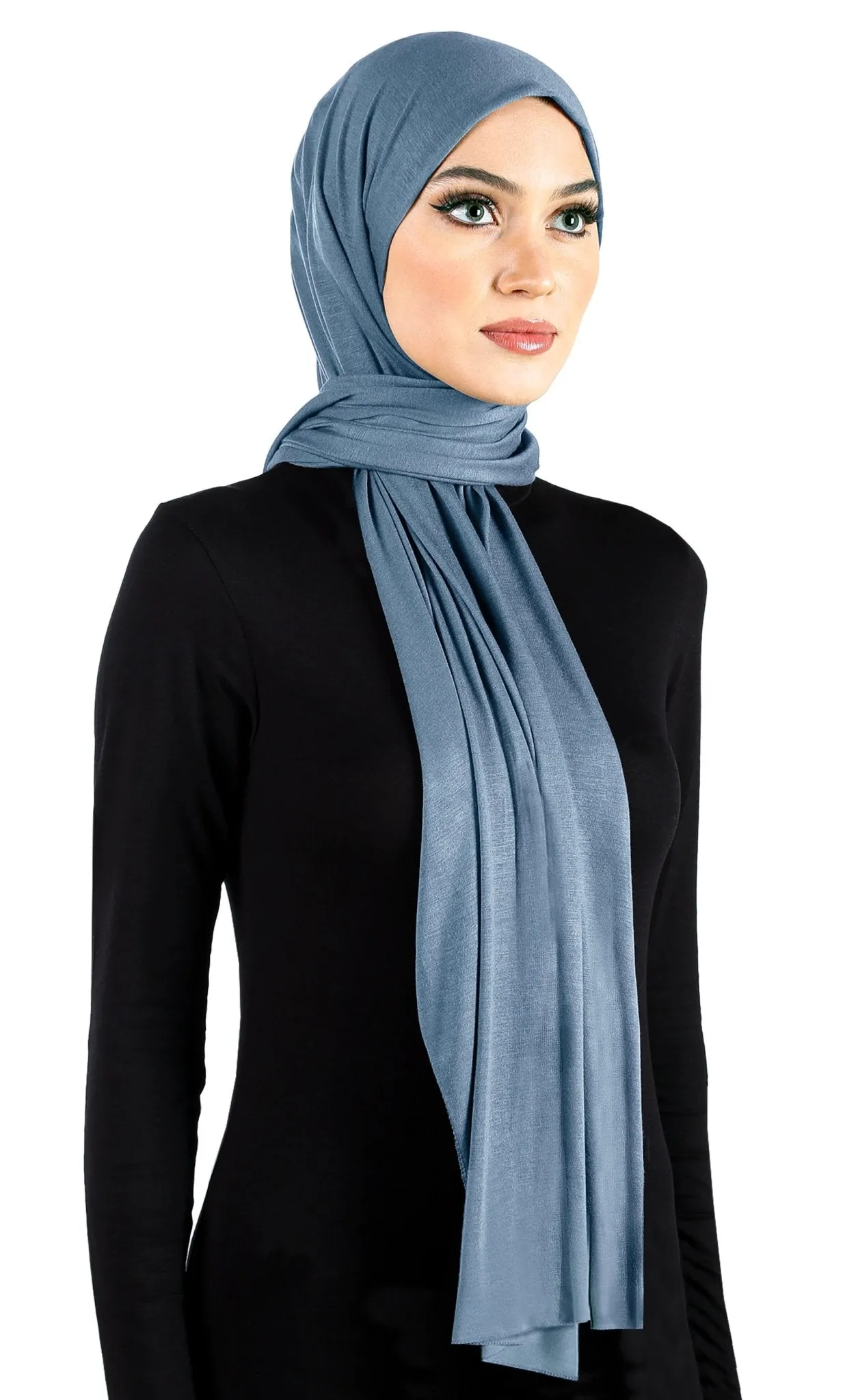 Cotton Jersey Hijab Extra Long Soft Stretchy Shawl 78" x 30" Rectangle