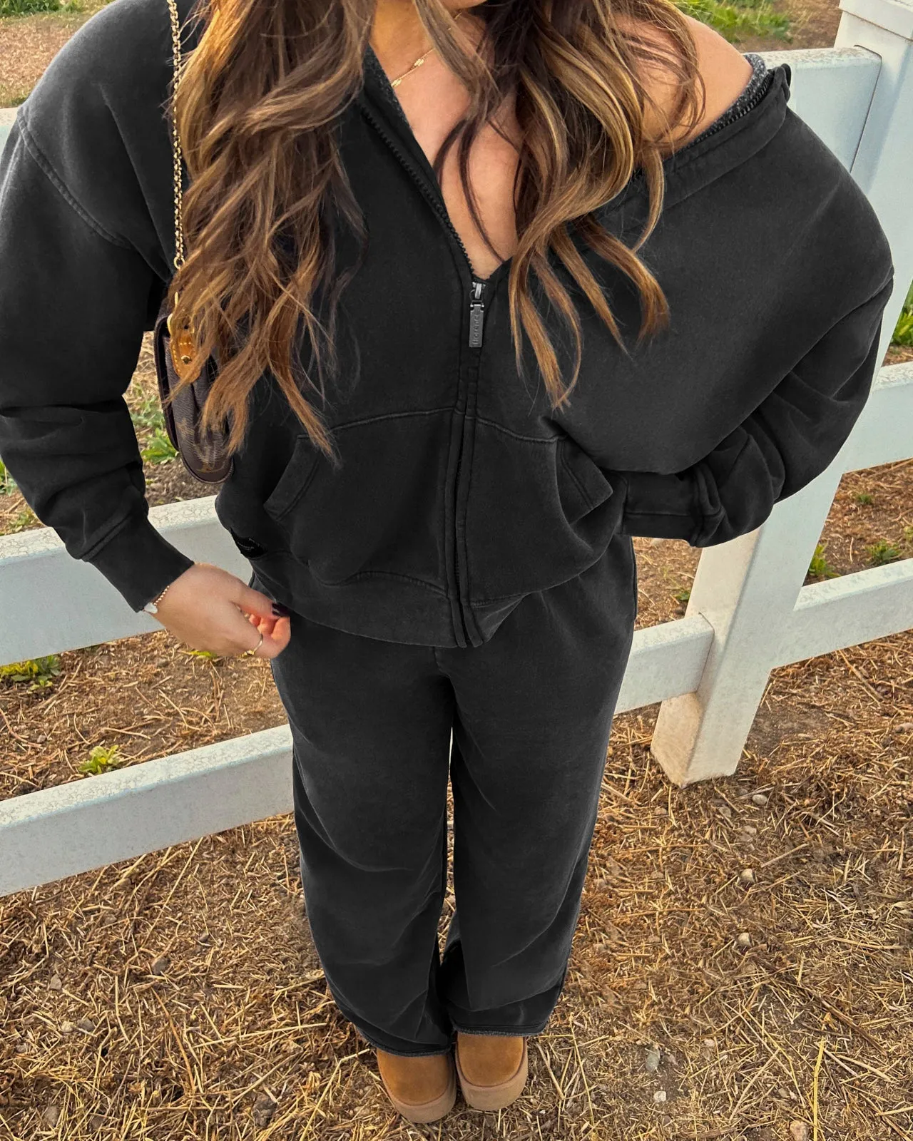 Cozy Crush Mineral Wash Wide Leg Sweatpant