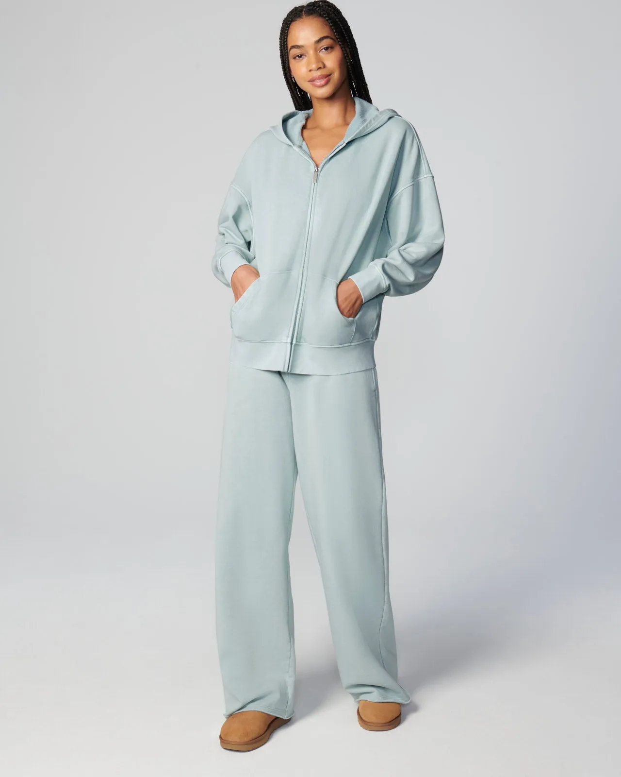 Cozy Crush Mineral Wash Wide Leg Sweatpant