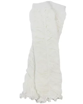 Cream Rouched Leg Warmers | Newborn or One Size