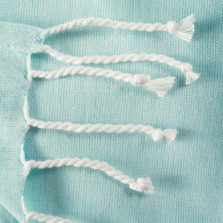 DII Aqua 1" Stripe Fouta Towel
