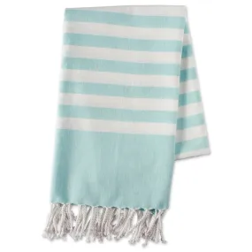 DII Aqua 1" Stripe Fouta Towel