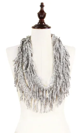 EAS8782 Grey Zebra Shred Jersey Loop