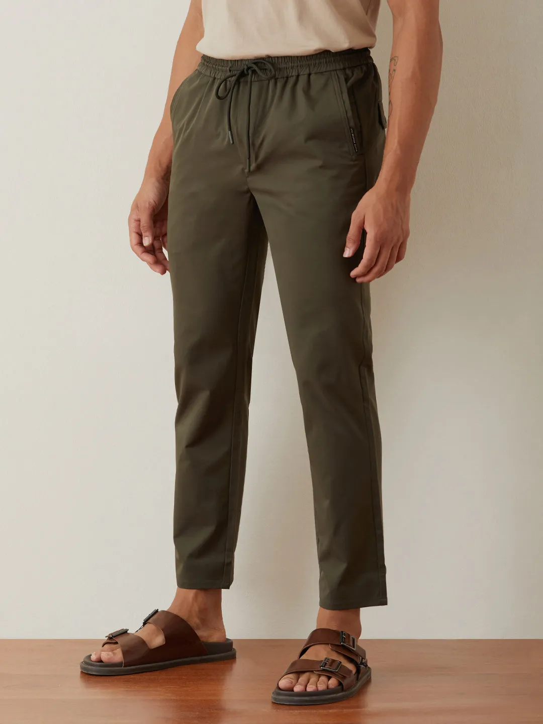 Forest Green Plain Joggers