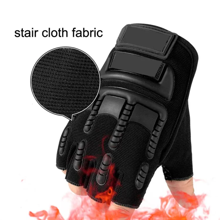 Free Code Outdoor Sports Non-slip Silicone Protective Half-finger Gloves(Camouflage)