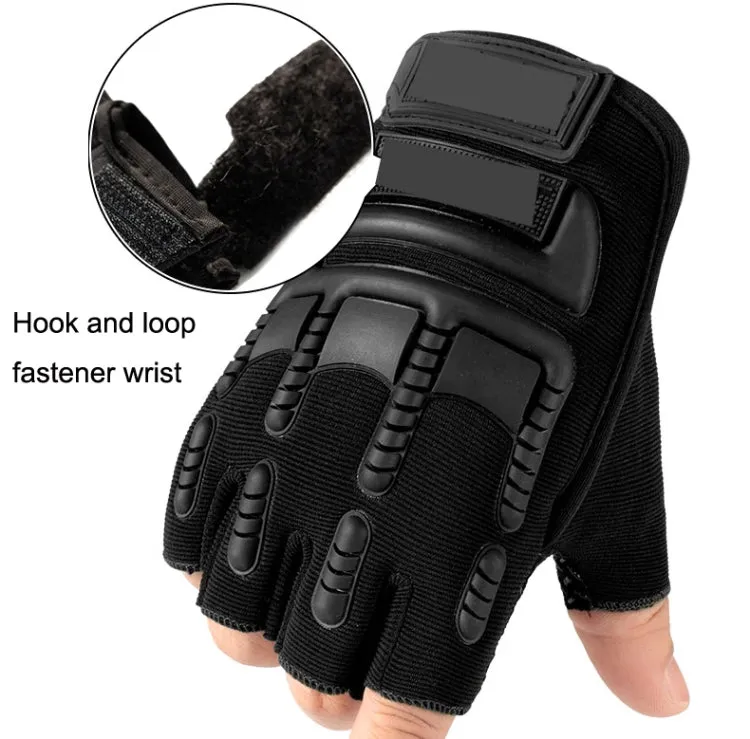 Free Code Outdoor Sports Non-slip Silicone Protective Half-finger Gloves(Camouflage)