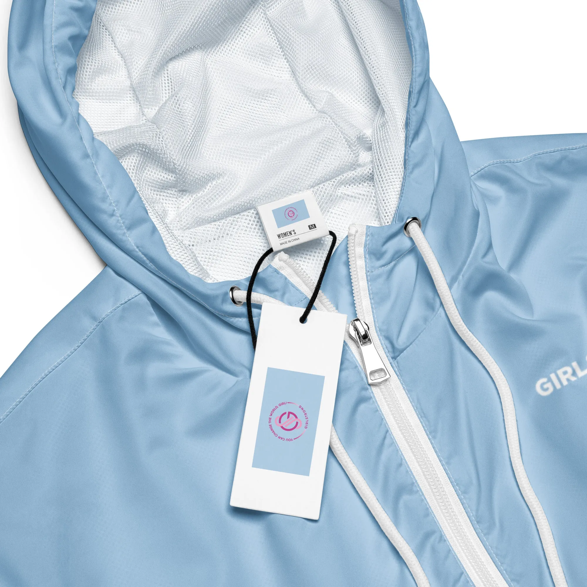GIRLFRIEND PULLOVER CROP WINDBREAKER BABE BLUE GIRLSTRONG