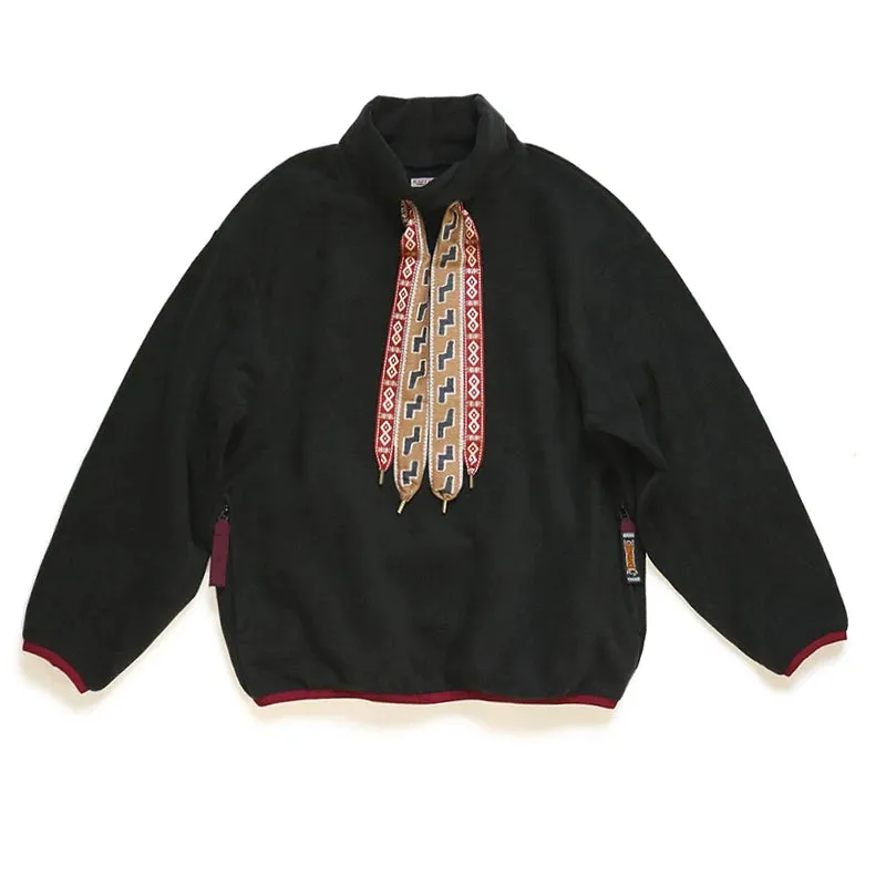 Japanese Leisure Color Streamer High Neck Fleece Pullover Hoodies