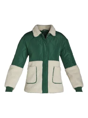 Jason Maxwell Women's and Women’s Plus Quilted Jacket with Faux Shearling, Sizes S-3X