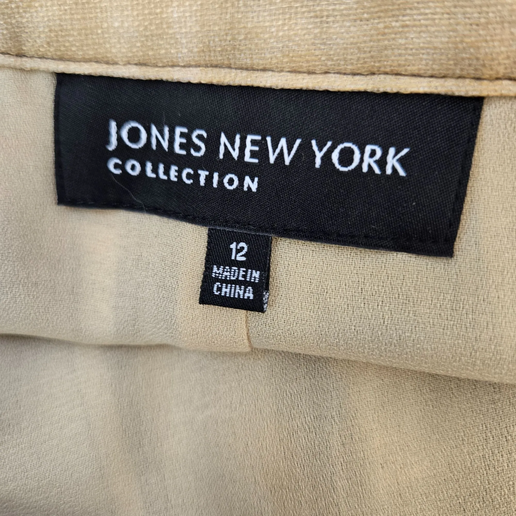 Jones New York Linen & Silk Blend Tie Dye Midi Skirt Size 12