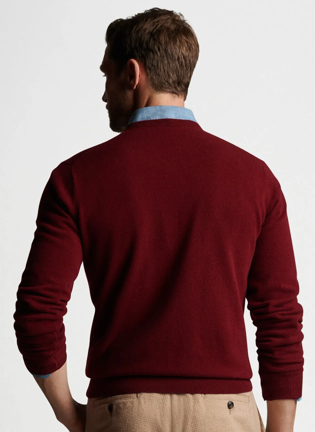 JOURNEYMAN V-NECK SWEATER - CLARET