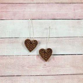 Katrinkles Knit Jewelry - Heart Earrings