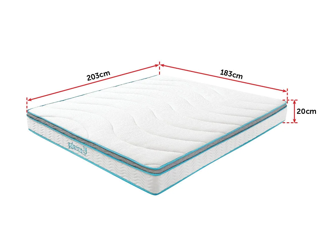 King 20cm Memory Foam and Innerspring Hybrid Mattress