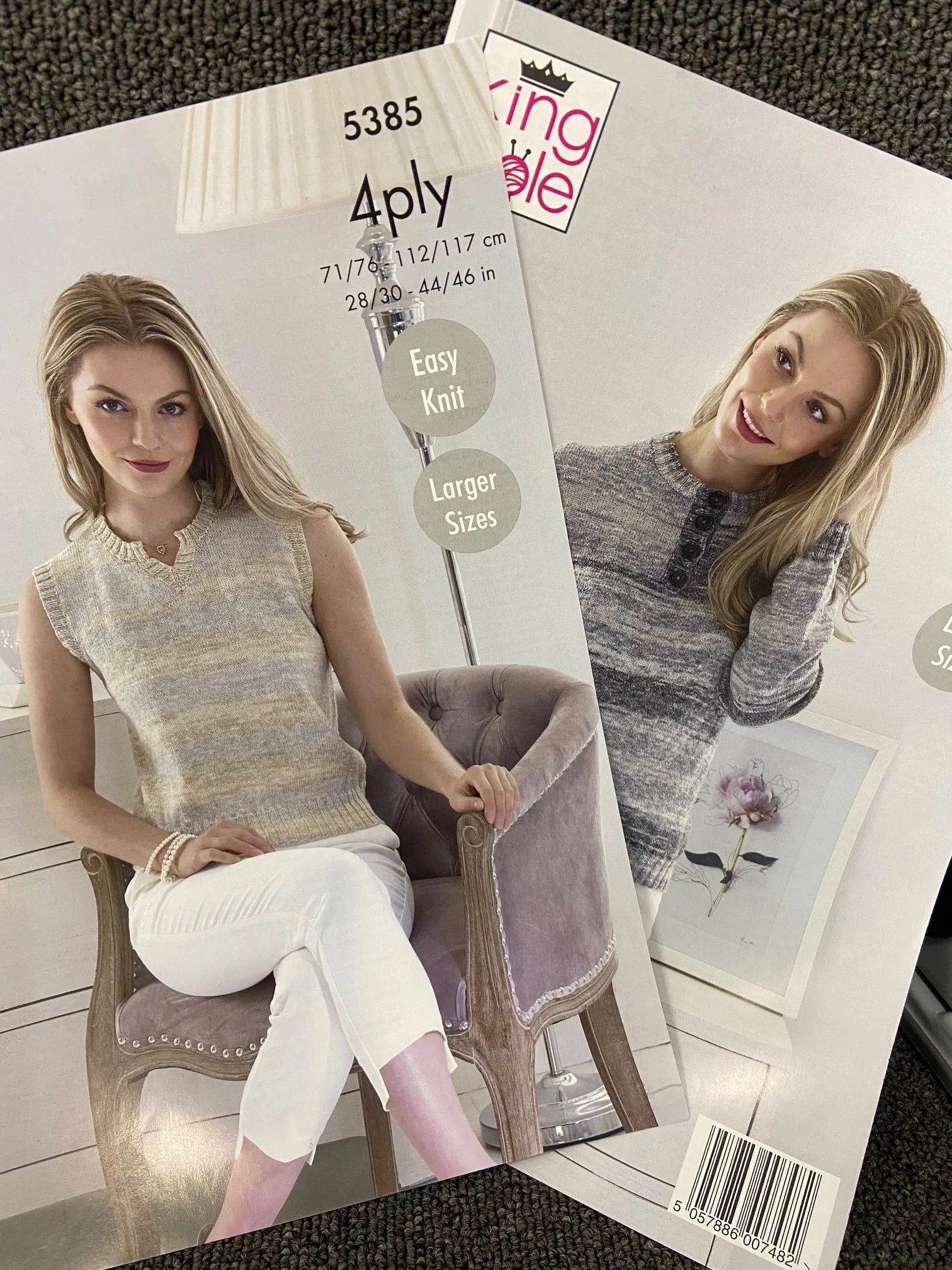 King Cole 4 Ply Ladies Vest & Jumper Knitting Pattern 5385