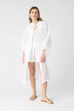 Long Kimono with Sangallo Lace