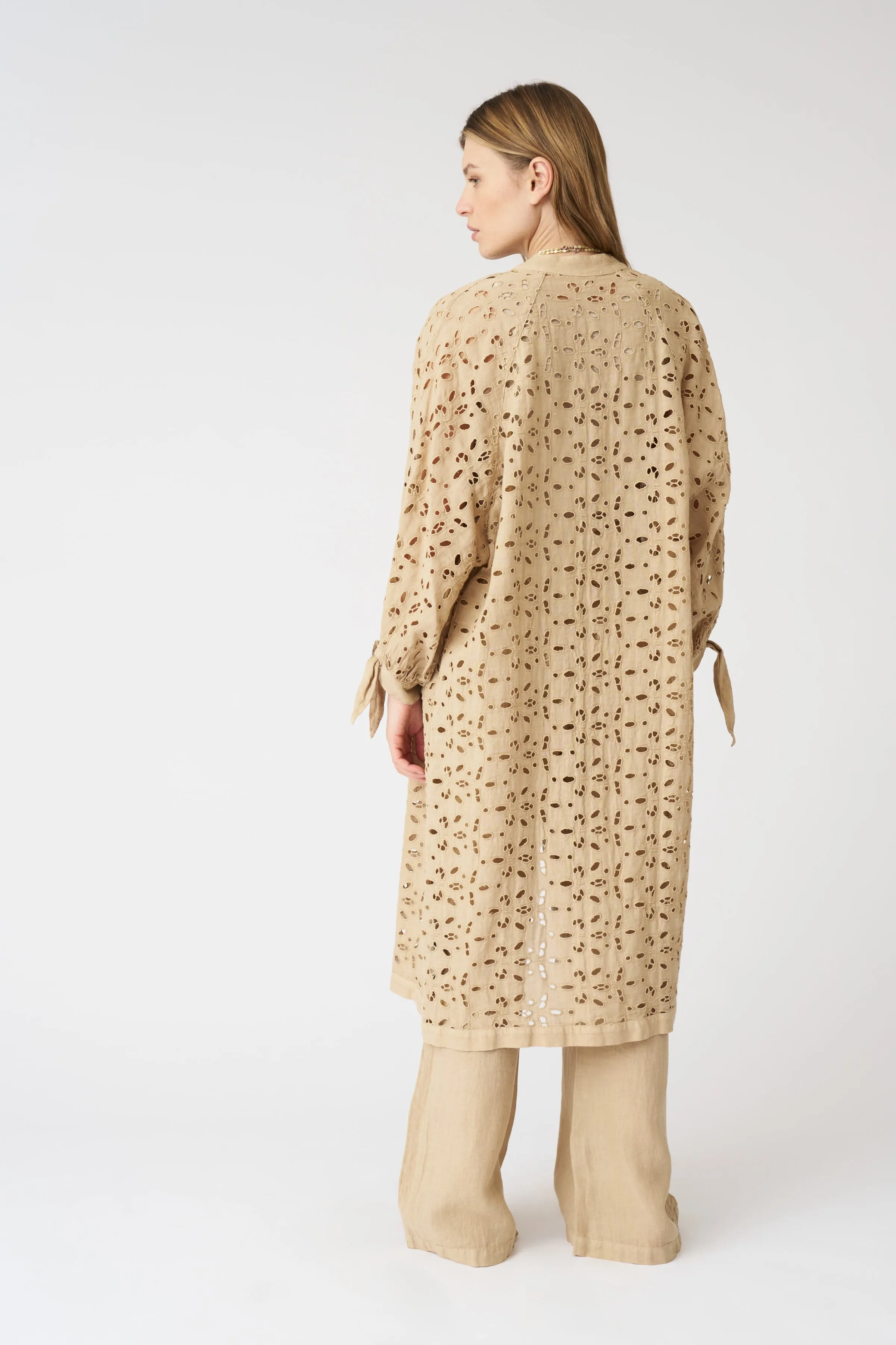 Long Kimono with Sangallo Lace