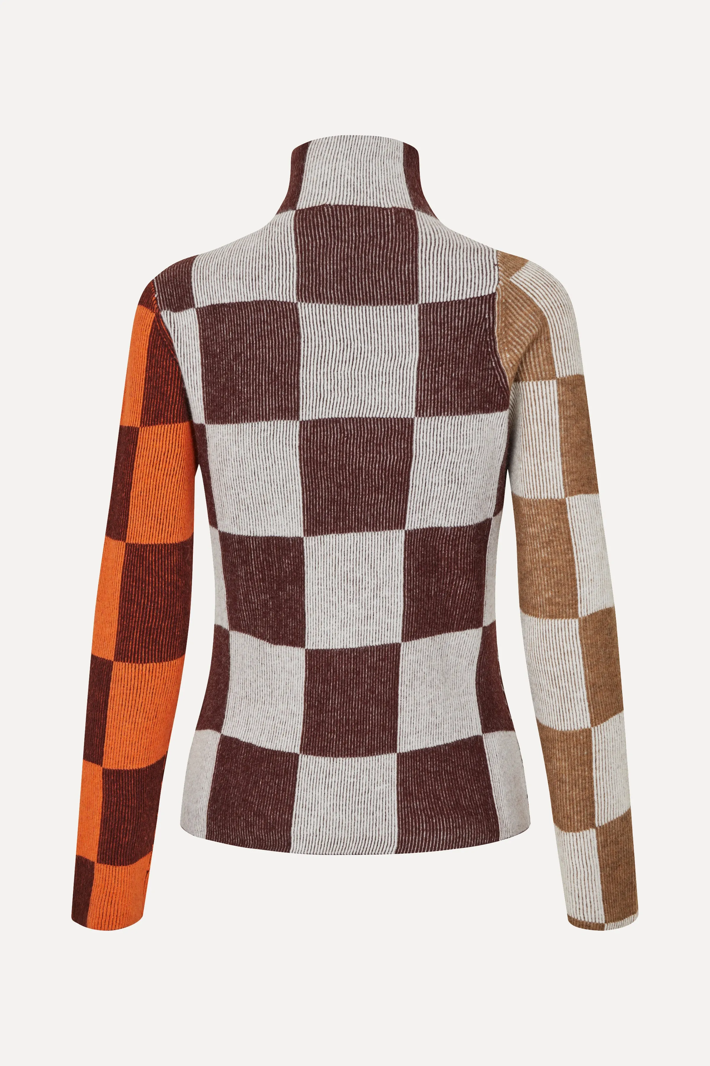 Long Sleeve Asymmetric Top - Chocolate Combo