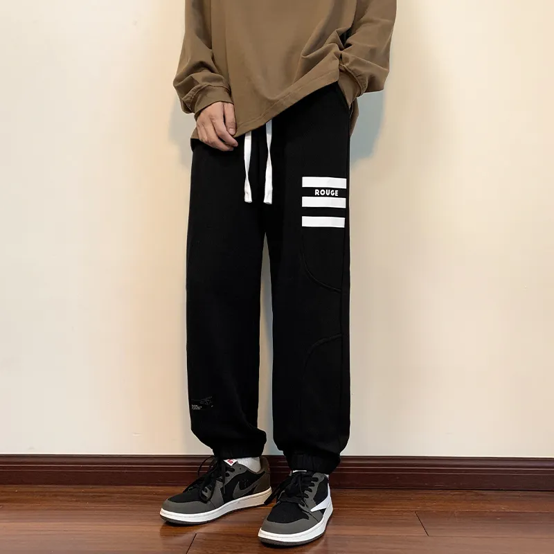 Loose Fit Knitted Tapered Drawstring Sweatpant