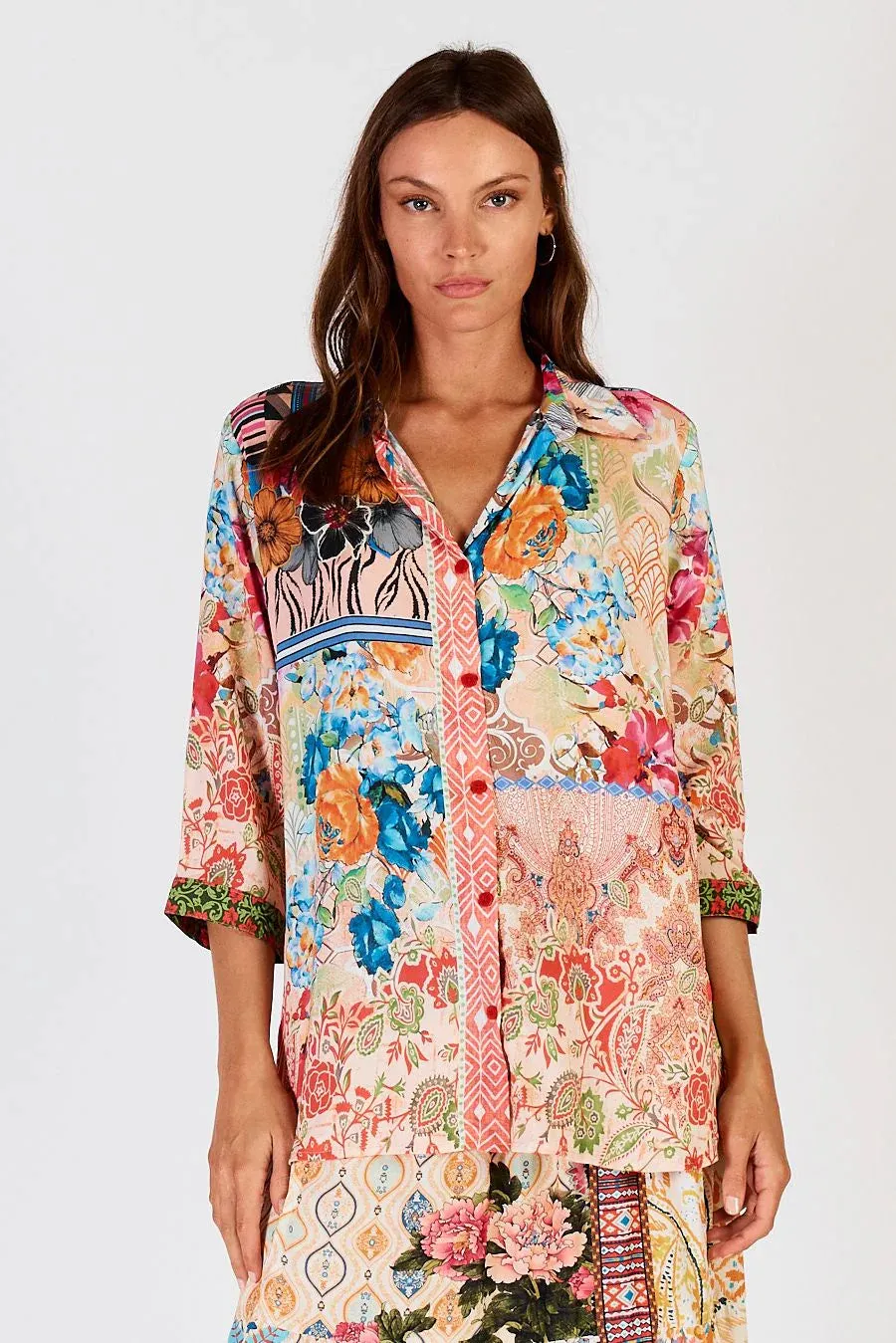 Lula Soul Sicily Shirt Multi Orange S